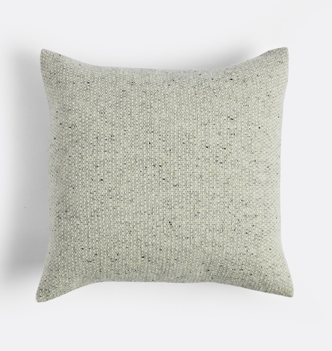 Silver Gray Irish Wool Tweed Pillow Cover - Image 0
