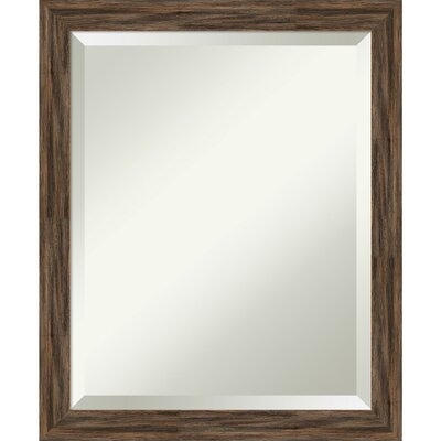 Regis Barnwood Mocha Narrow Bathroom Vanity Wall Mirror - Image 0