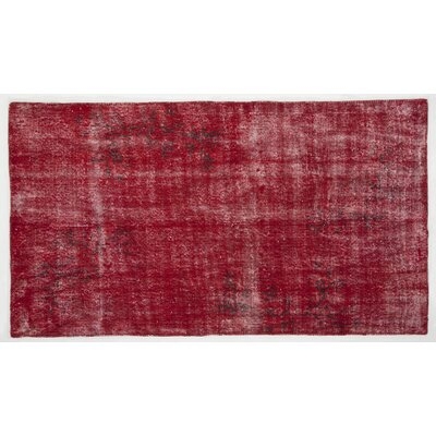 One-of-a-Kind Menezes Hand-Knotted 1960s Turkish Red 3'8'' x 6'7'' Area Rug - Image 0