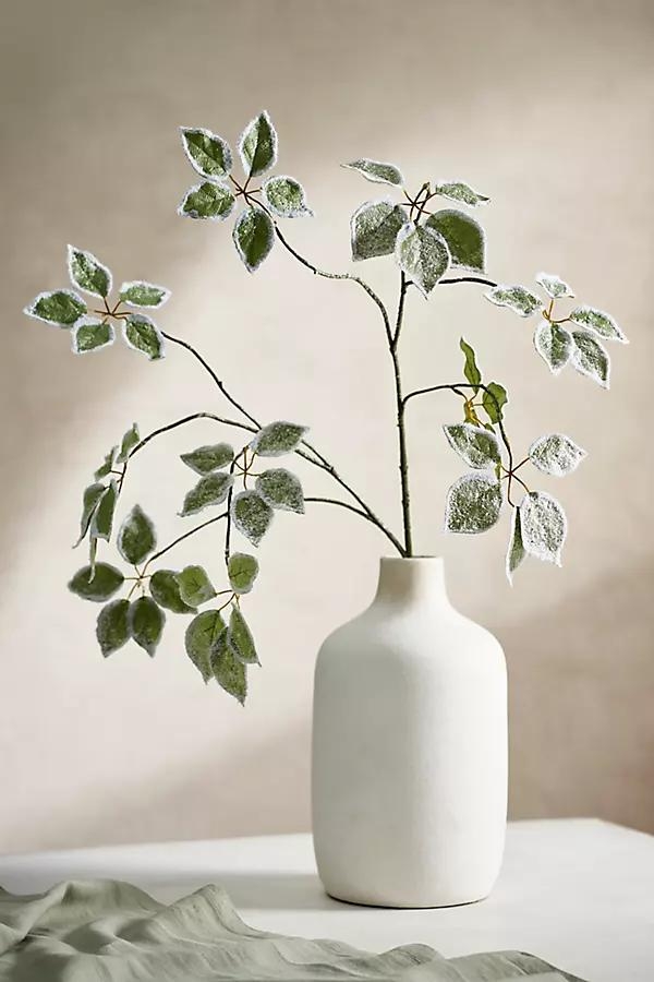 Faux Frosted Leaf Spray - Image 0