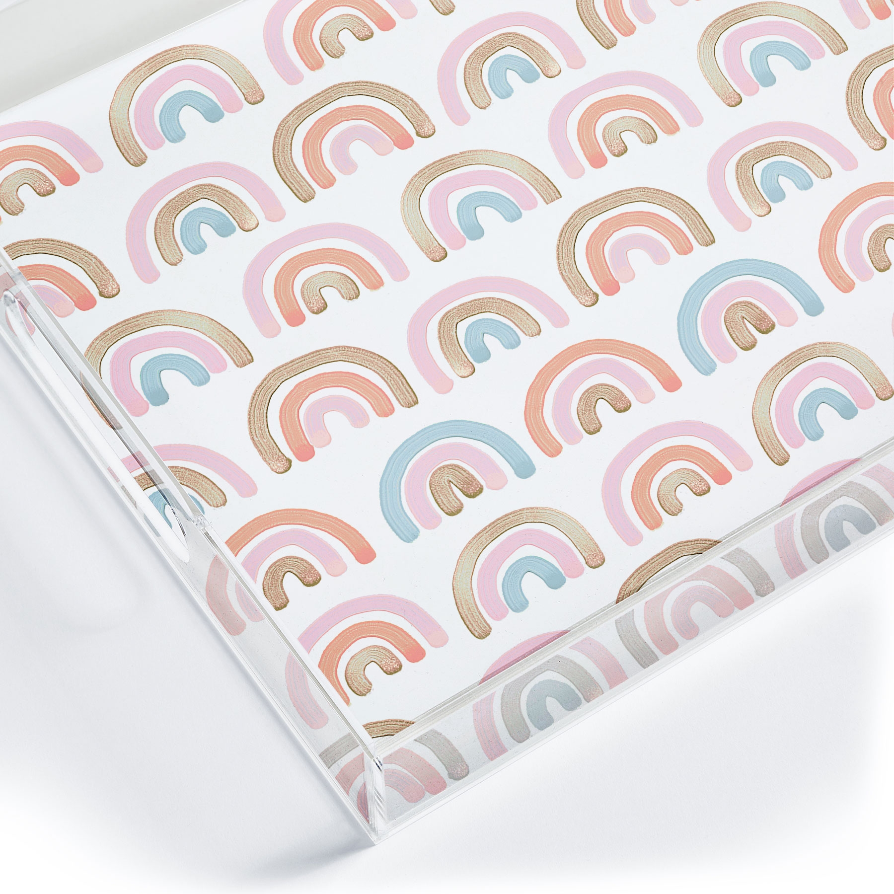 Pink Rainbows by Emanuela Carratoni - Acrylic Tray Small 8" x 6" - Image 4