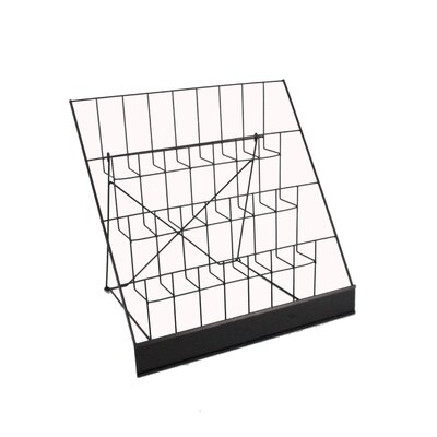 Rebrilliant® 4-Tiered 18" Wire Rack For Tabletop Use, 2.5" Open Shelves, With Header - Black Book Rack Signing 9A7517FA30EF4ADEA05072F61A25A9C6 - Image 0