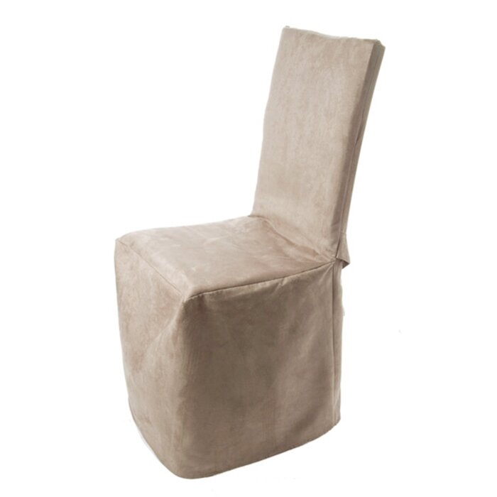 Madura Montana Dining Chair Slipcover Color: Beige - Image 0