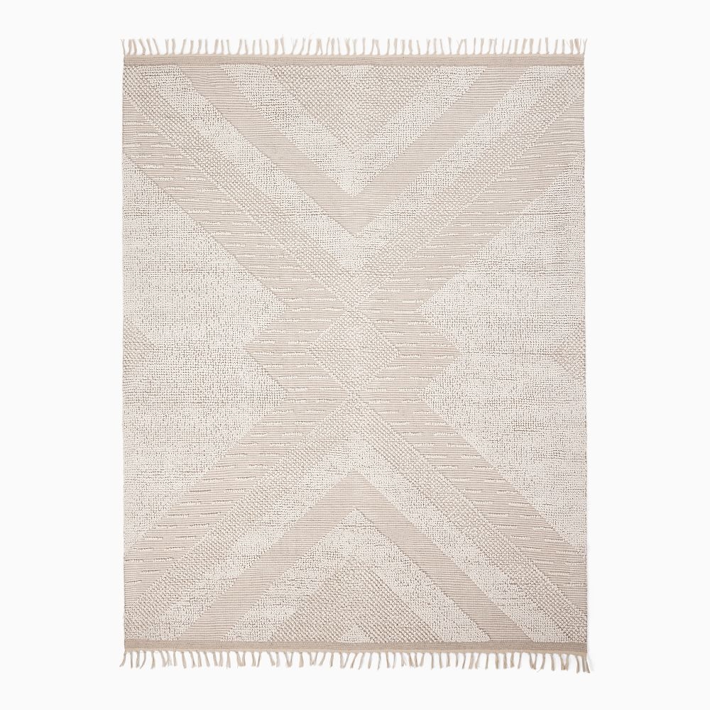 Textured Diamonds Indoor/Outdoor Rug, 8x10, Natural - Image 0
