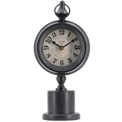 Analog Electric Alarm Tabletop Clock in Black - Image 0