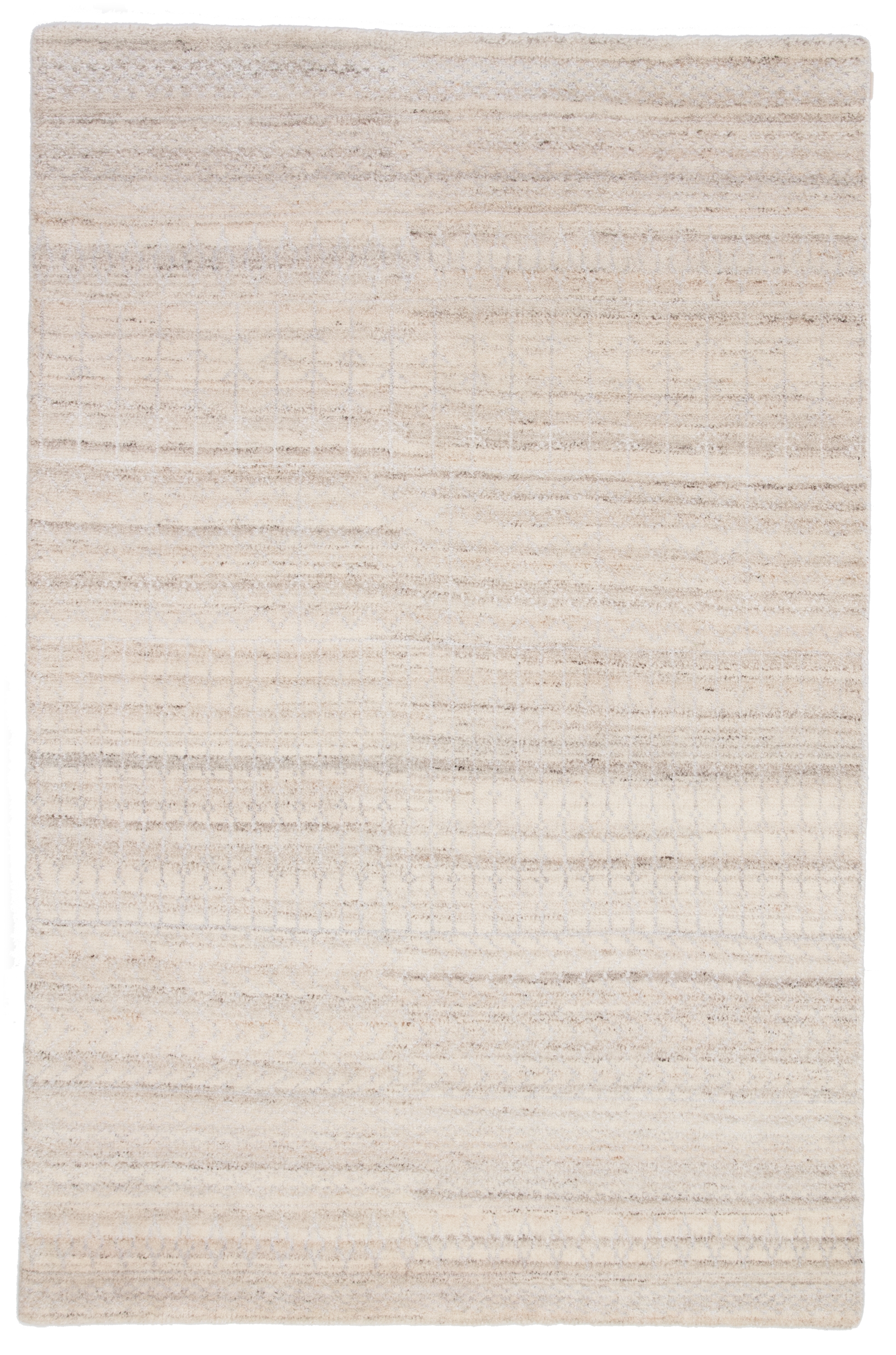 Hermitage Hand-Knotted Trellis Ivory/ Silver Area Rug (8'6"X11'6") - Image 0