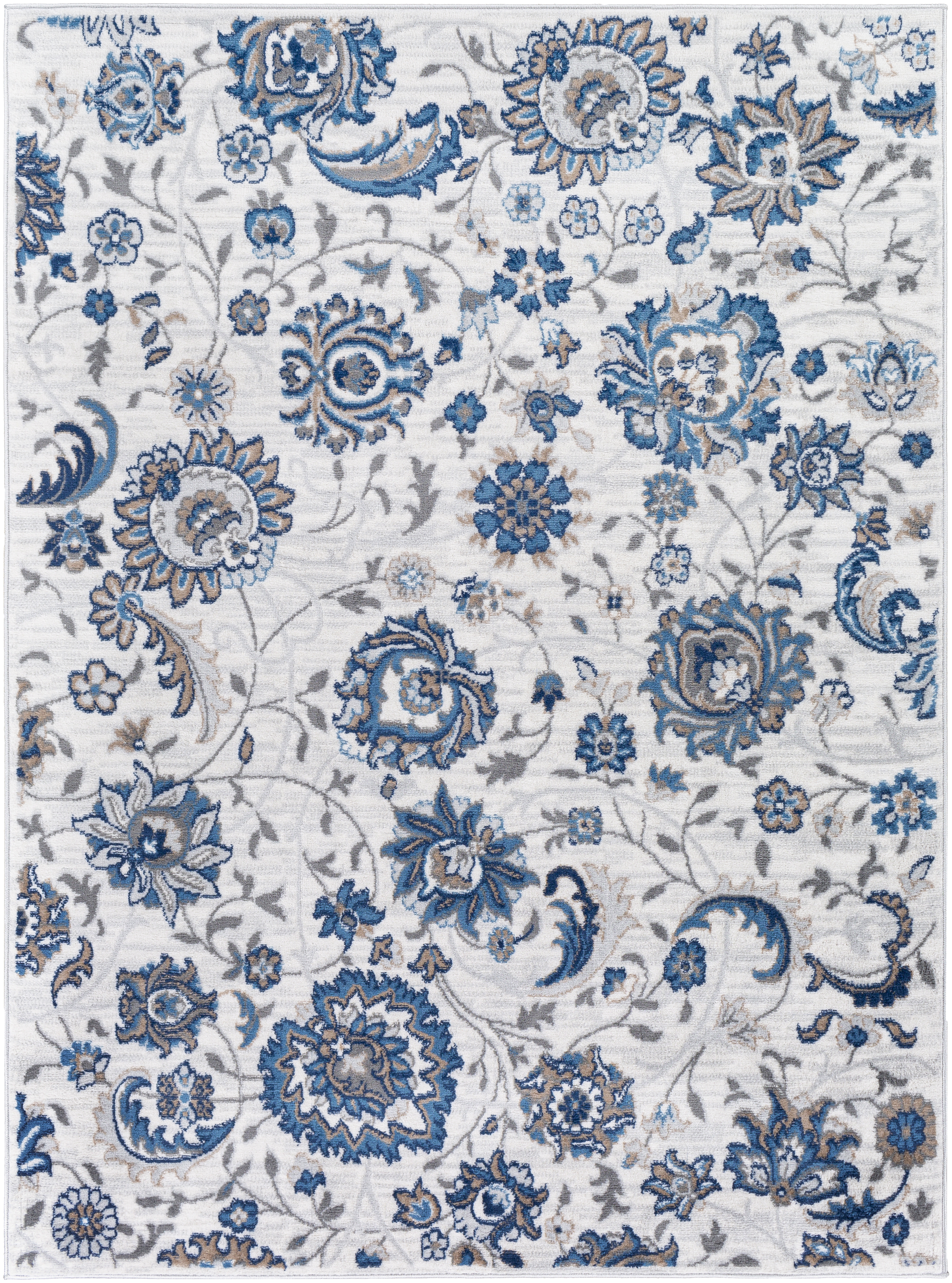 Cesar Gray Indoor 5'3" x 7' Machine Woven Rug - Image 0