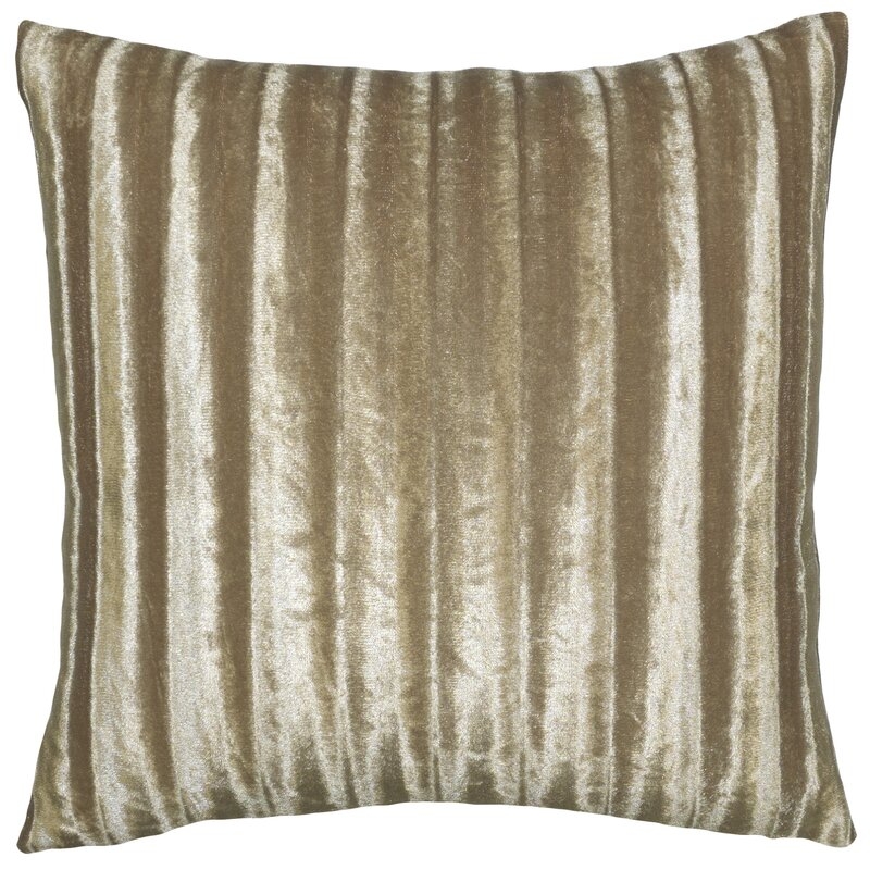 Square Feathers Striped Pillow Cover & Insert - Image 0