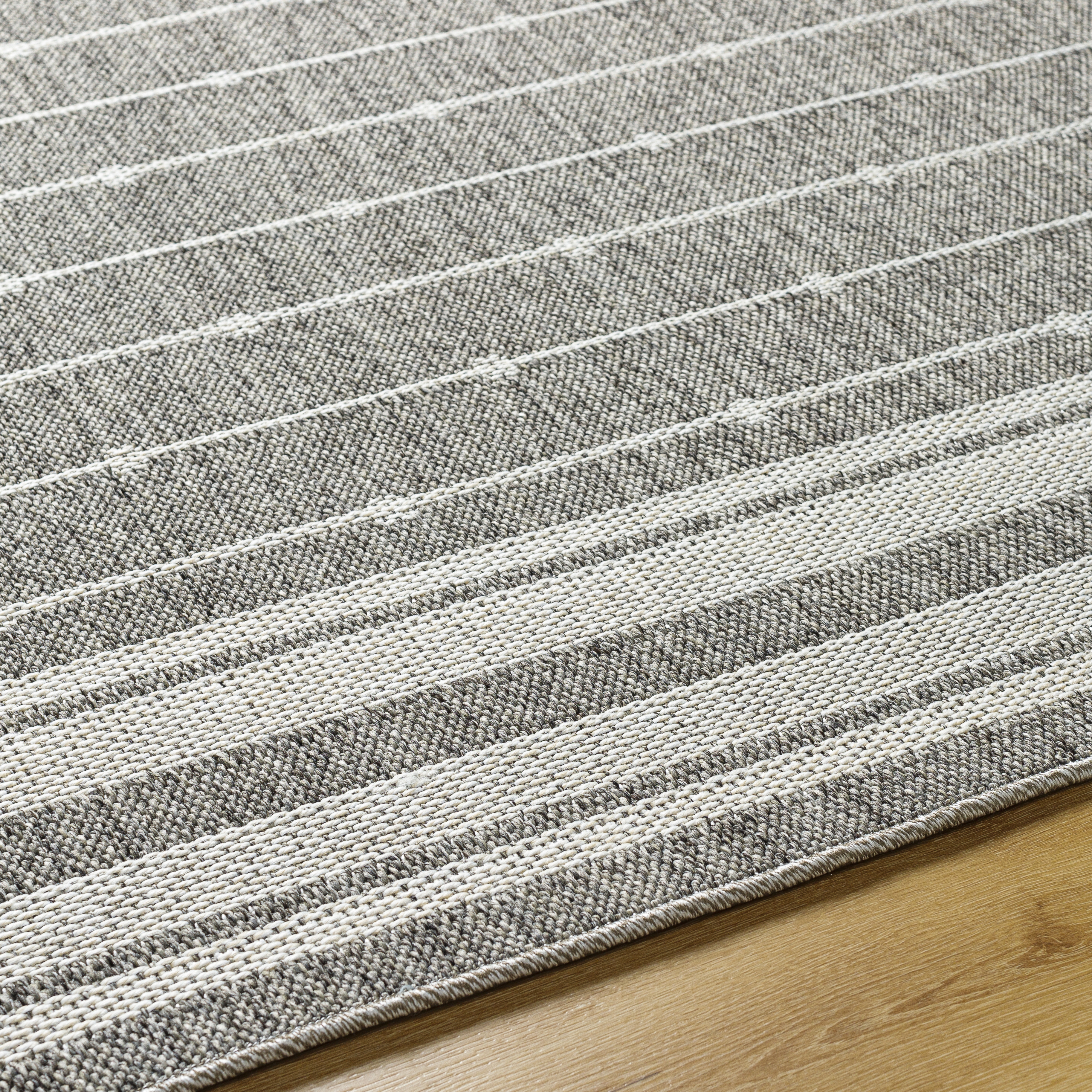 Pismo Beach Gray Outdoor 7'10" x 10' Machine Woven Rug - Image 2