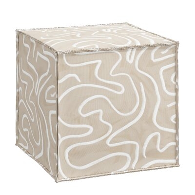 Marlen 19" Wide Square Abstract Cube Ottoman - Image 0