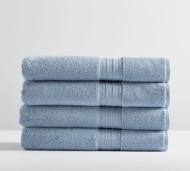 Hydrocotton Organic Bath Towels, Light Blue, Set of 4 - Image 0