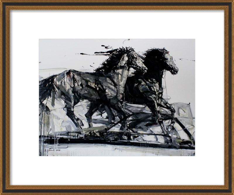 Black Stallions by Shao Y. Zhang for Artfully Walls - Image 0