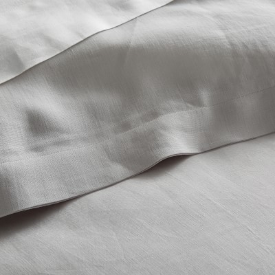 Chambers Linen Duvet Cover, Full/Queen, White - Image 5
