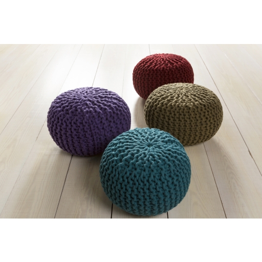Fargo Knitted Pouf - Image 1