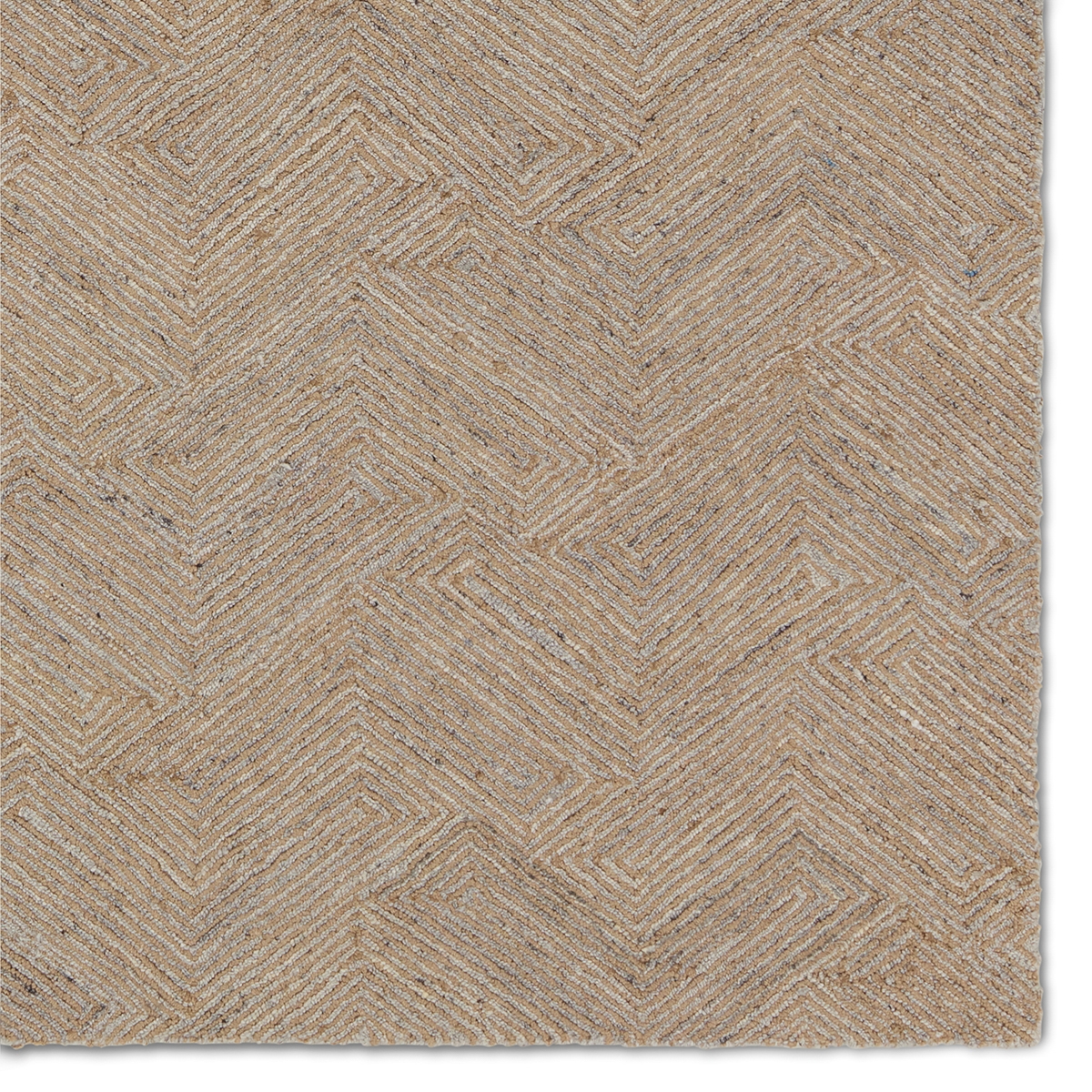 Friesian Handmade Chevron Tan/Gray Area Rug (9'X12') - Image 3