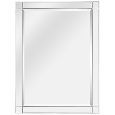 Norvin Modern Squared Corner Rectangle Beveled Wall Mirror - Image 0
