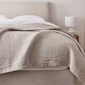 European Flax Linen Blanket, King/Cal. King, Terracotta Melange - Image 3