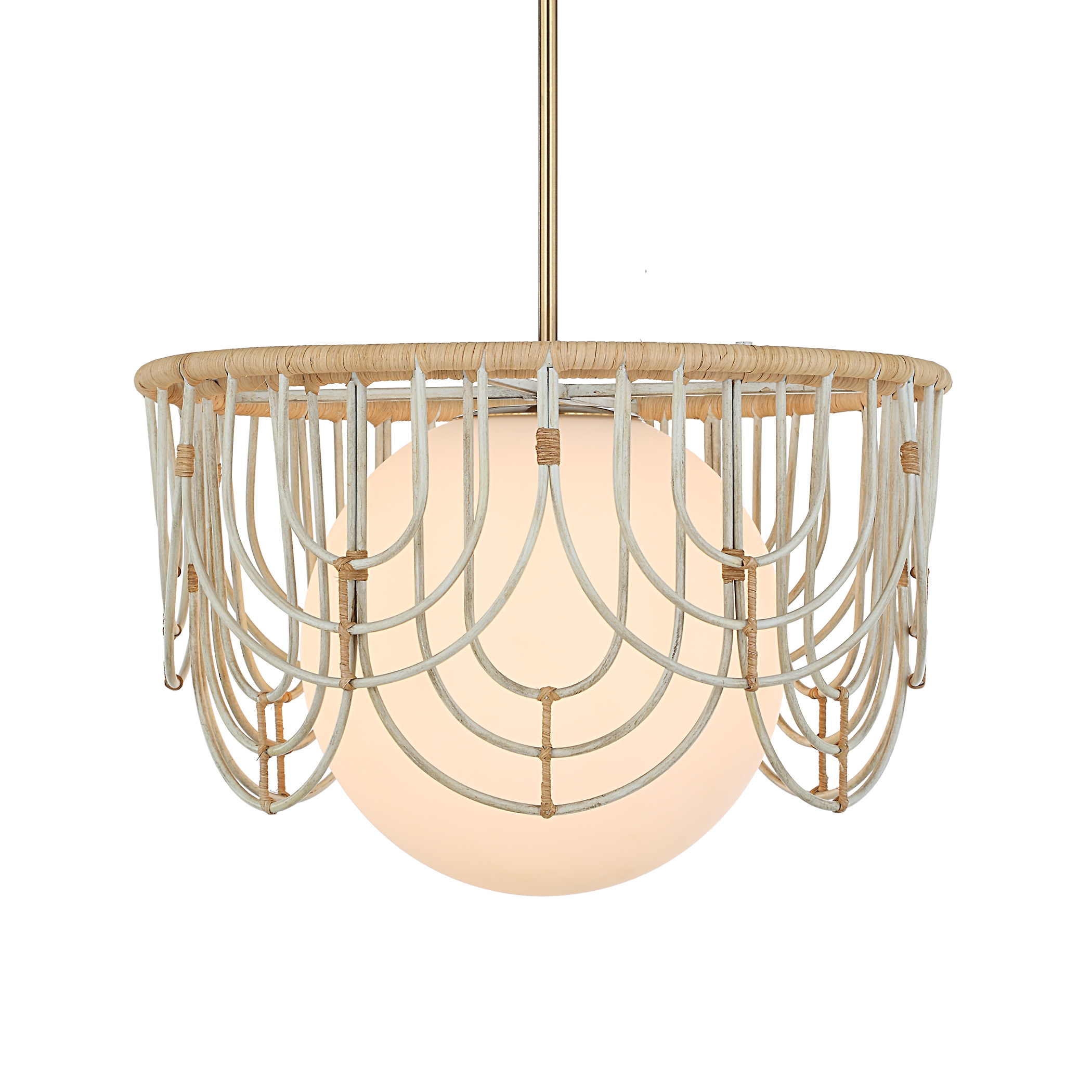 Arches 1 Light Rattan Pendant - Image 0