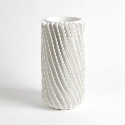 White 16.5" Ceramic Table Vase - Image 0