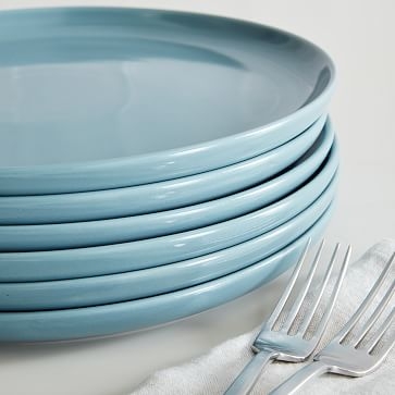Stoneware Dinnerware, Dinner Plate, Frost Gray, Set of 6 - Image 1