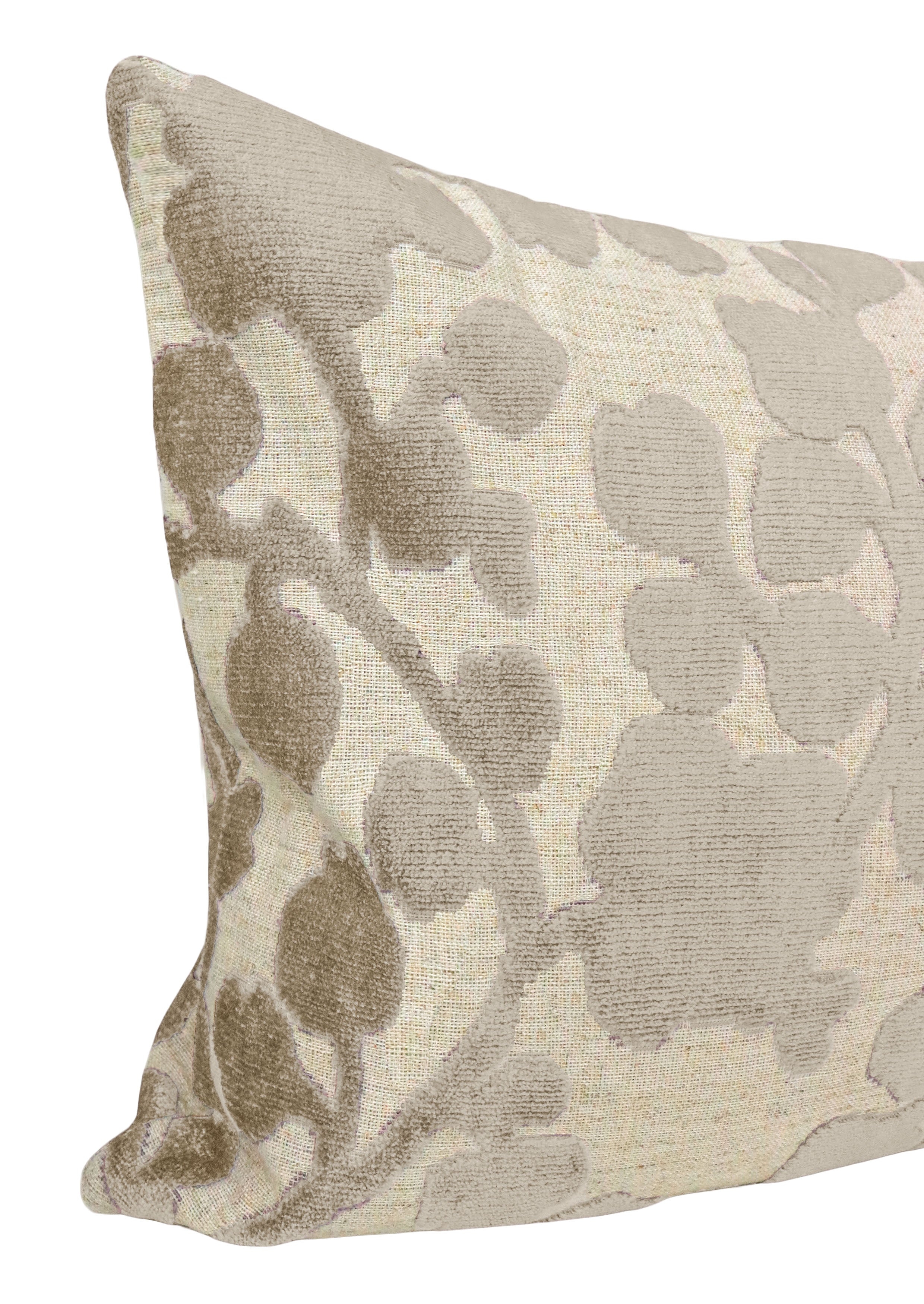 THE XL LUMBAR :: BLOSSOM CUT VELVET // STONE - BY THE YARD - Image 3