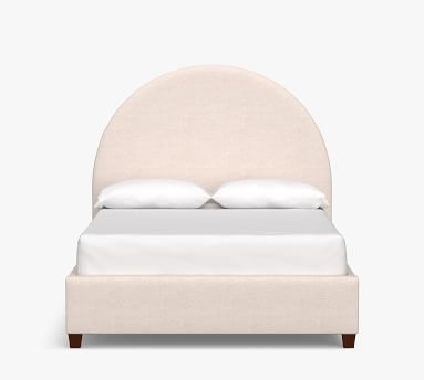 Emily Arched Upholstered Bed, King, Park Weave Ivory - Image 6
