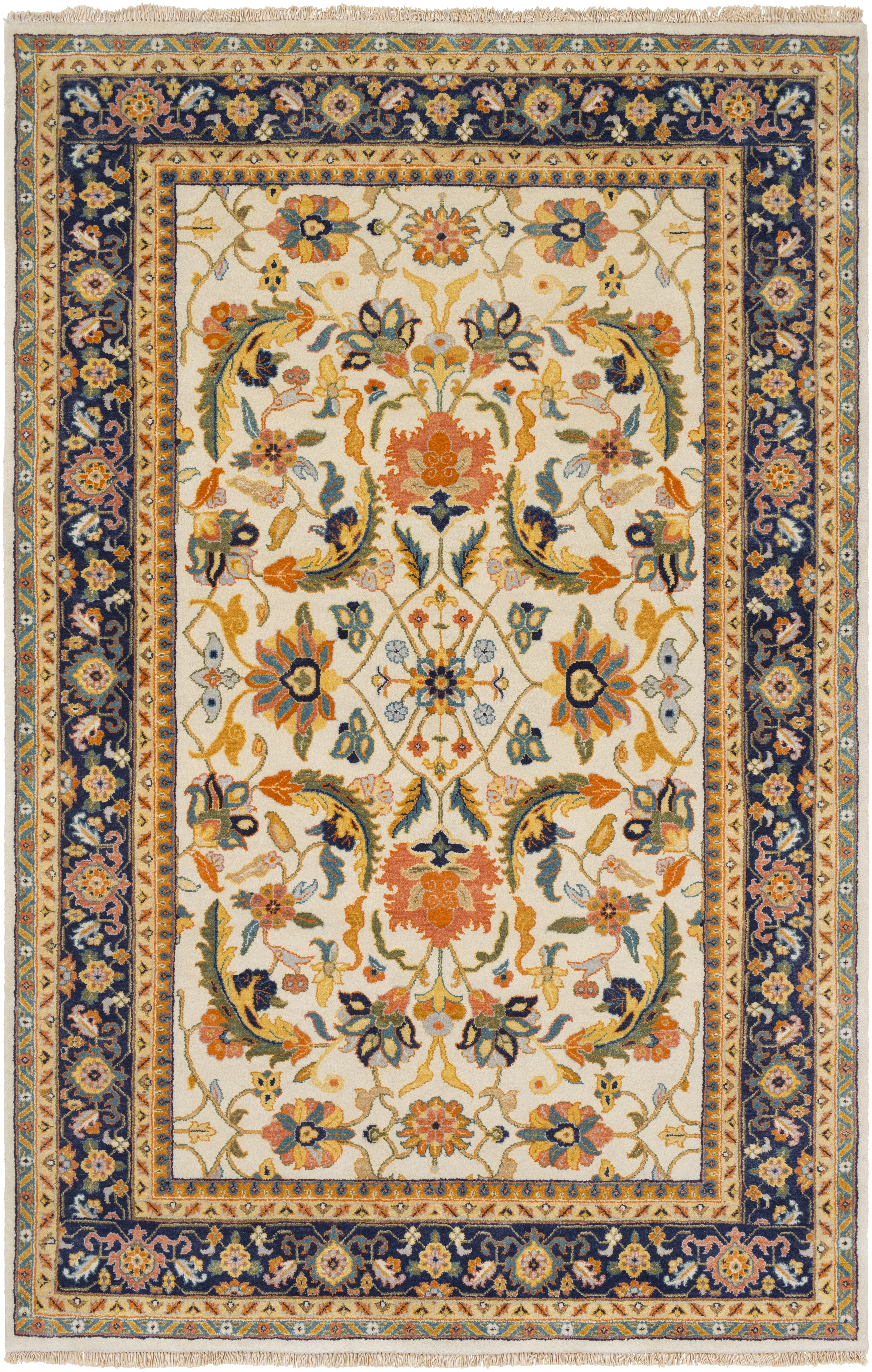 Taj Mahal Beige Indoor 2' x 3' Handmade Rug - Image 0