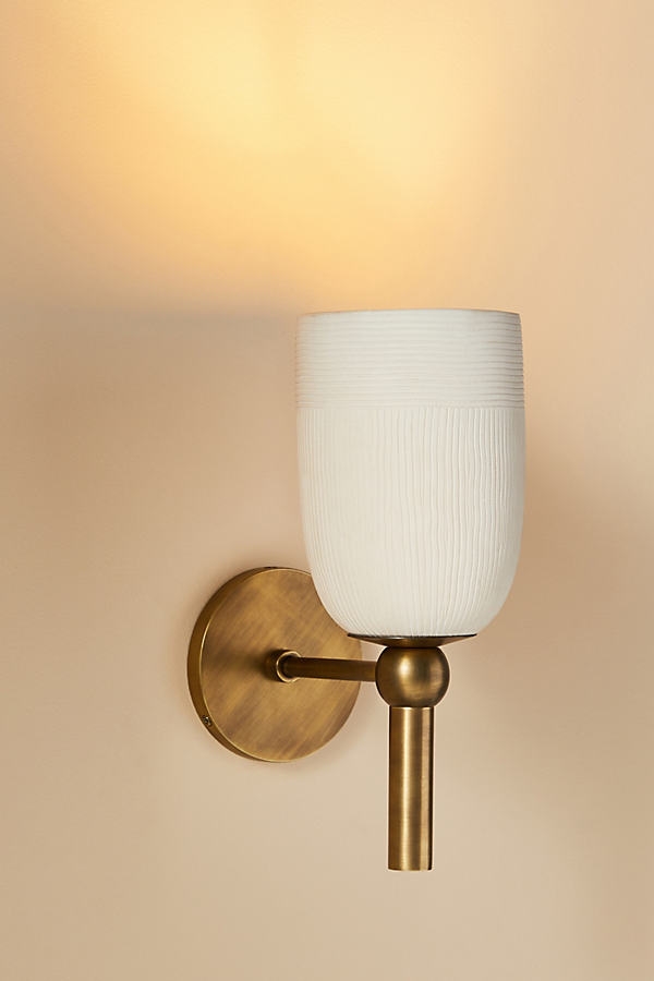 Blake Ceramic Sconce By Anthropologie in Pink - Image 0