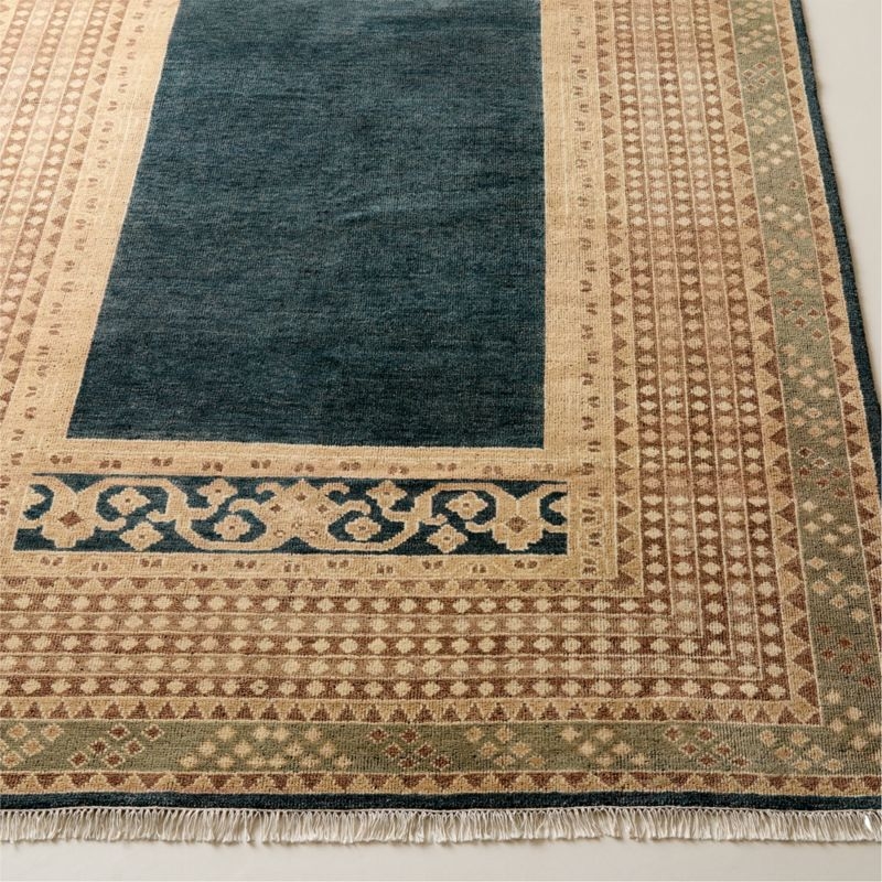 Marit Hand-Knotted Light Brown and Olive Green New Zealand Wool Area Rug 9'x12' - Image 1