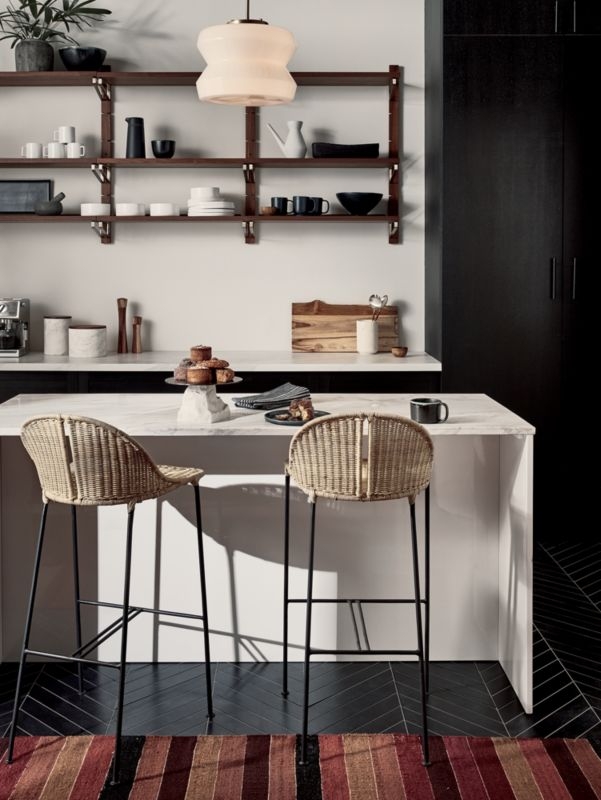 Cafe Organic Cotton Black Striped Dish Towels Set of 2 - Image 5