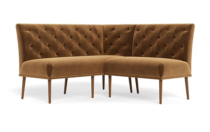 Dorian Upholstered Petite Left Banquette with Tufting Option - Image 2
