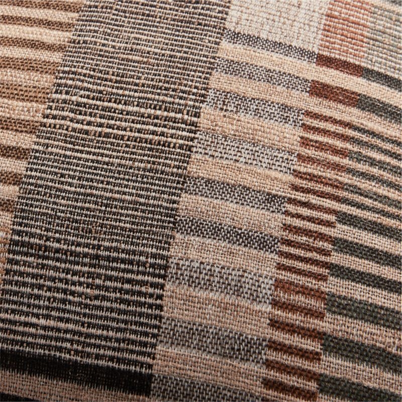 Etta Silk Wool Blend 20"x20" Multi Throw Pillow with Down-Alternative Insert - Image 4