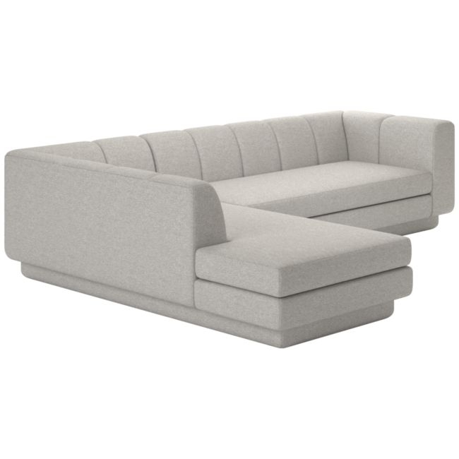 Yarrow 2-Piece L-Shaped Sectional Sofa with Left Arm Hatch Platinum - Image 0