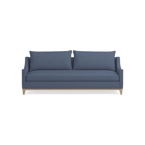 Presidio 94" Sofa, Down Cushion, Perennials Performance Canvas, Denim, Natural Leg - Image 0