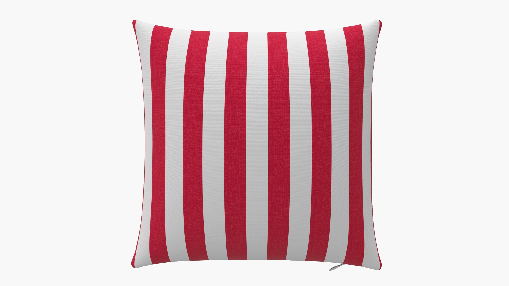 Throw Pillow 18", Red Cabana Stripe, 18" x 18" - Image 0