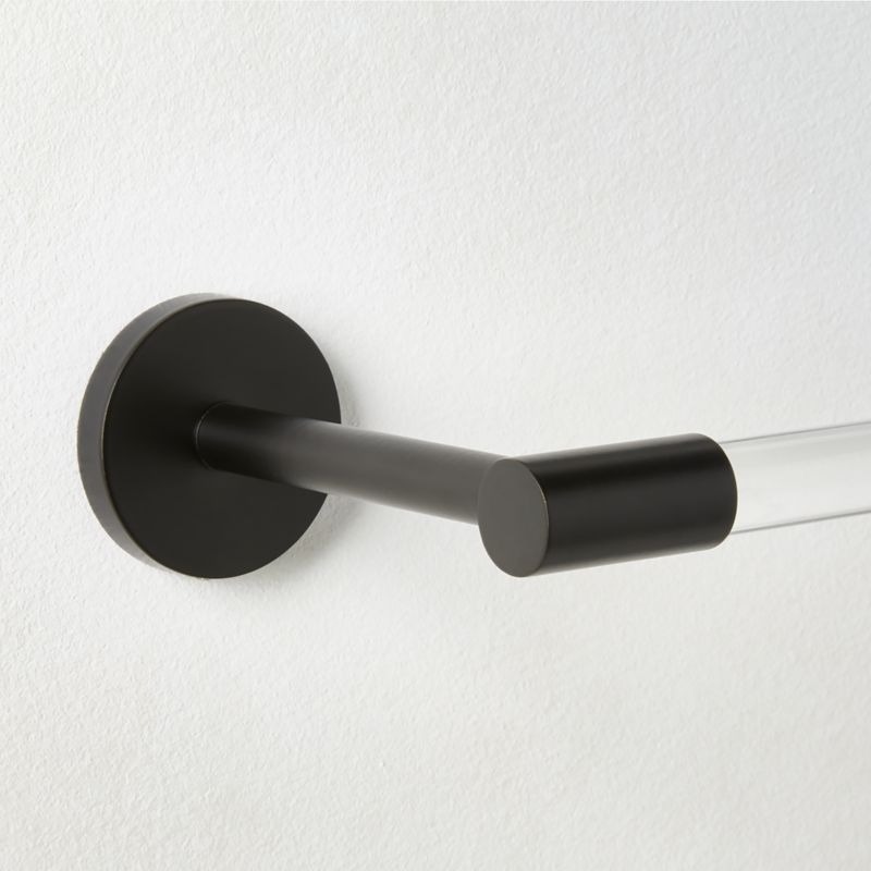 Flynn Crystal and Black Wall-Mounted Toilet Paper Holder - Image 2