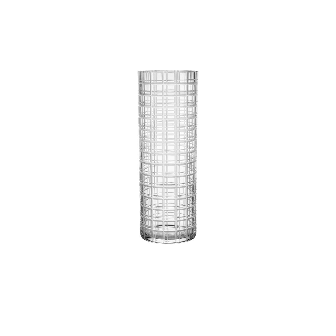 Orrefors Cut in Number Checker Table Vase - Image 0