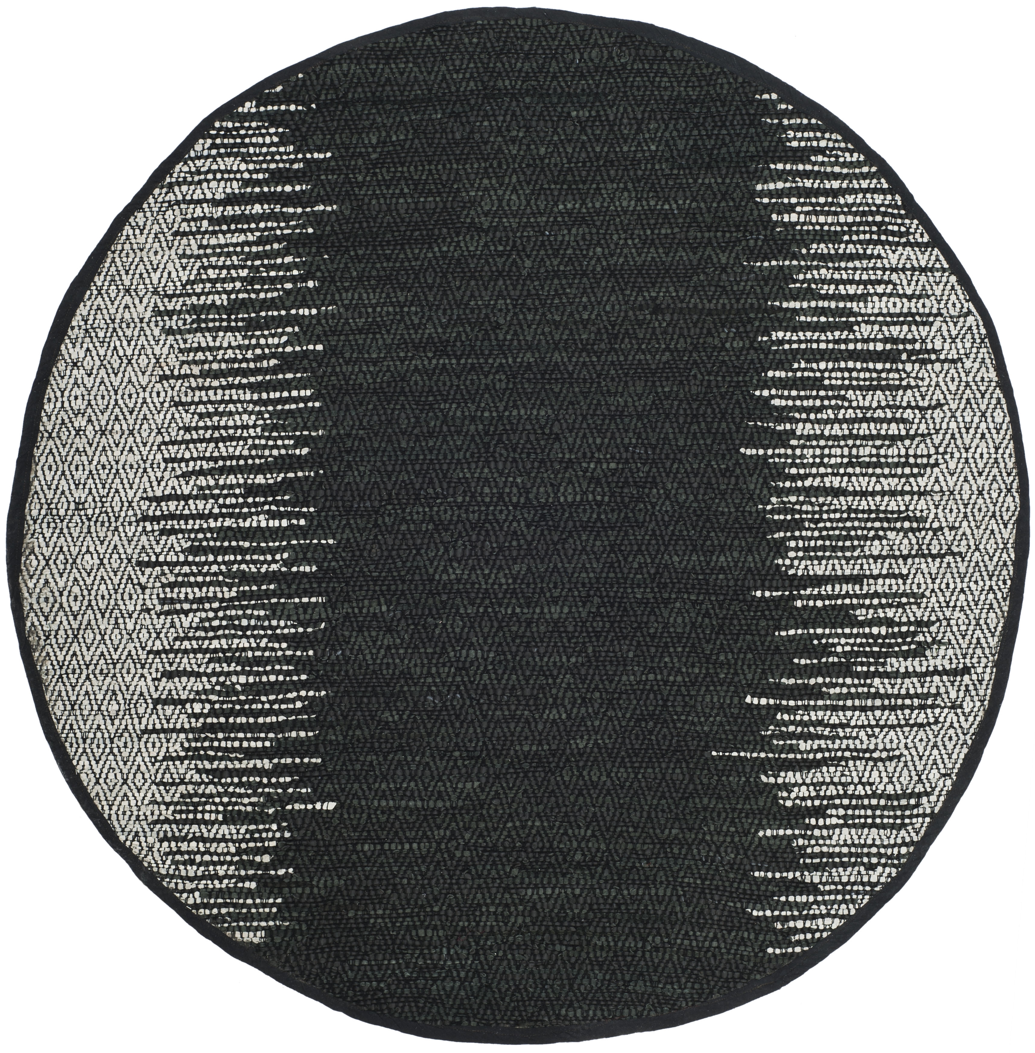 Arlo Home Hand Woven Area Rug, VTL389C, Light Grey/Black,  4' X 4' Round - Image 0