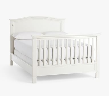 Larkin Camelback 4-in-1 Convertible Crib &amp; Lullaby Supreme Mattress, Simply White, In-Home - Image 2