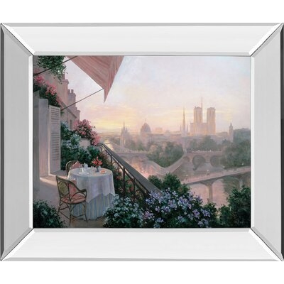 22 In. X 26 In. "Dinner For Two" By Christa Kieffer Mirror Framed Print Wall Art - Image 0