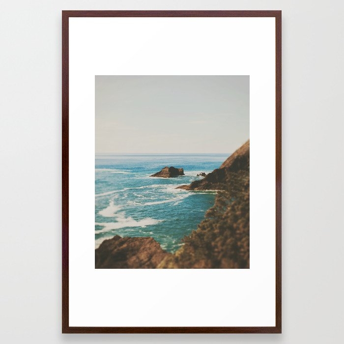 Oregon Coast Framed Art Print by Leah Flores - Conservation Walnut - LARGE (Gallery)-26x38 - Image 0