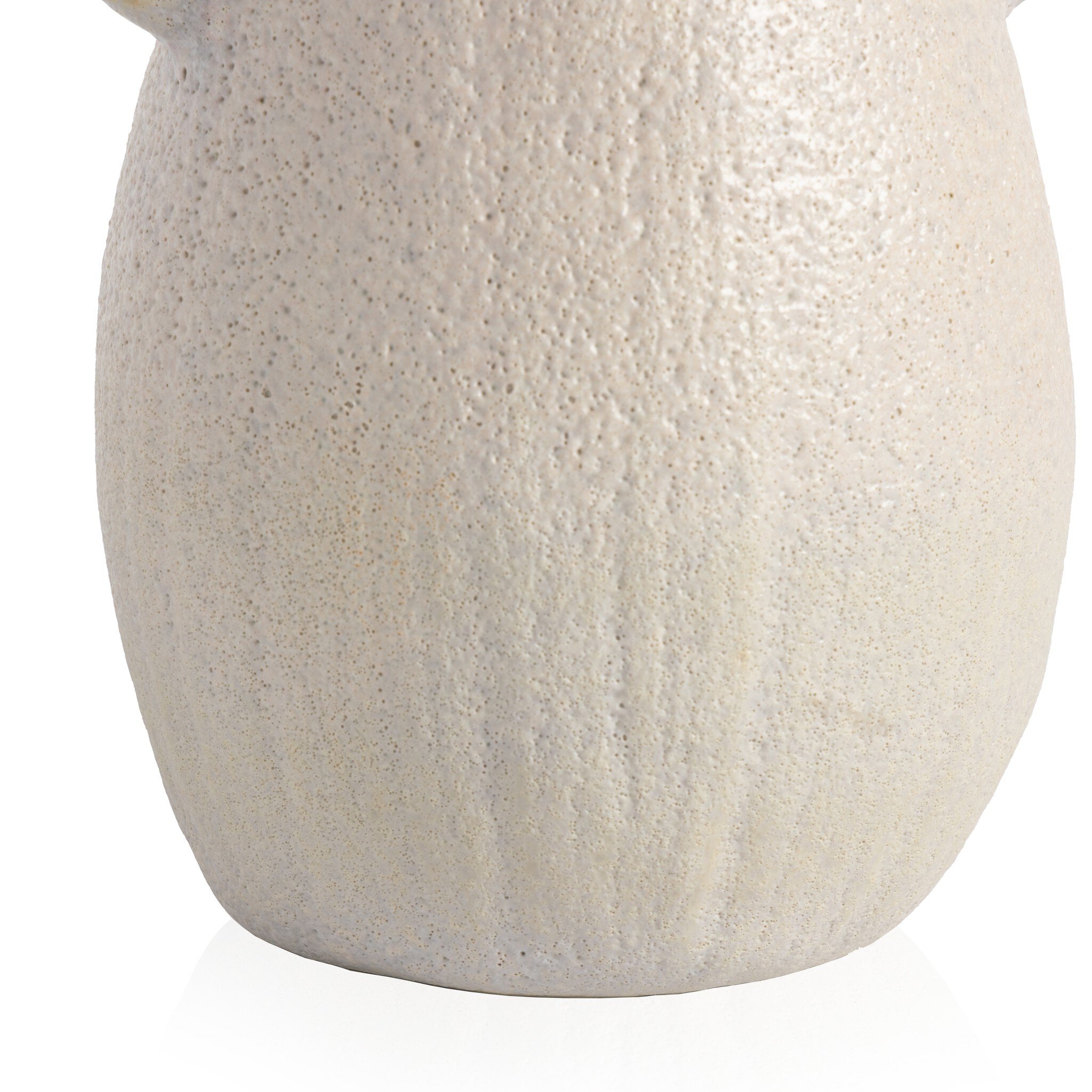 Cascada Large Vase - Eggshell White Ceramic - Image 2