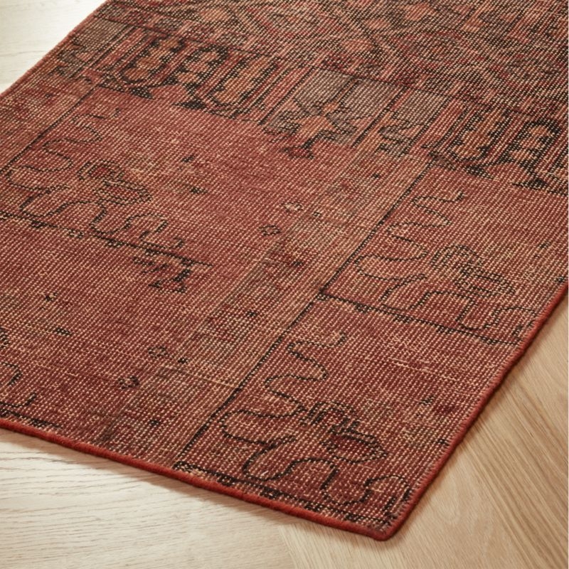 Rubie Hand-Knotted Red Cotton/Wool Runner Rug 2.5'x8' - Image 2