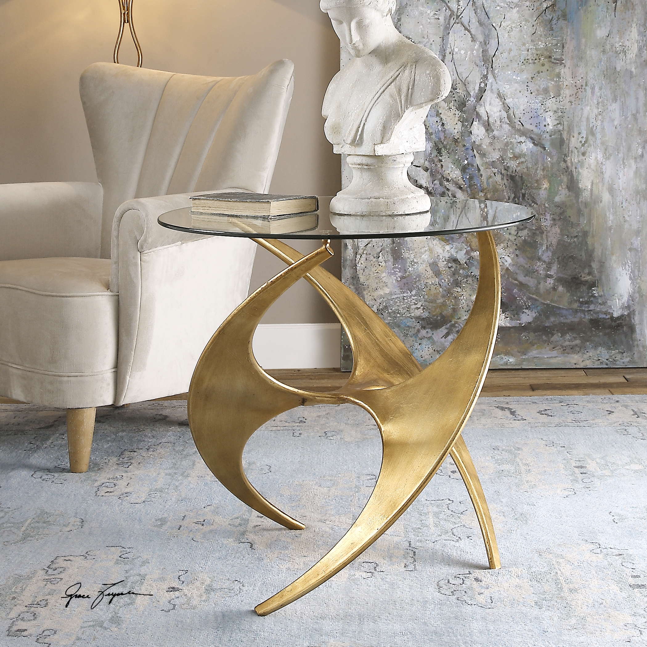 Graciano Glass Accent Table - Image 0