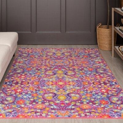 Niell Floral Tufted Pink Area Rug - Image 0