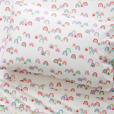 Rainbow Sheet Set, Standard Pillowcase, Pink Multi, WE Kids - Image 0