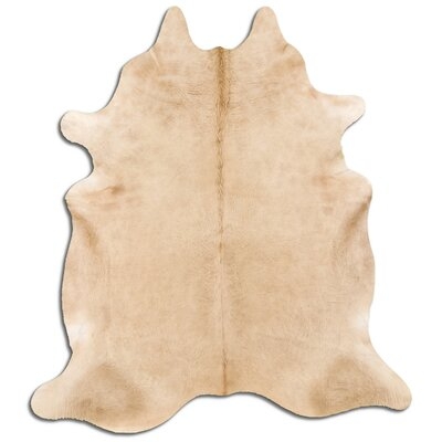 East Broadway Animal Print Handmade Cowhide Caramel Area Rug - Image 0