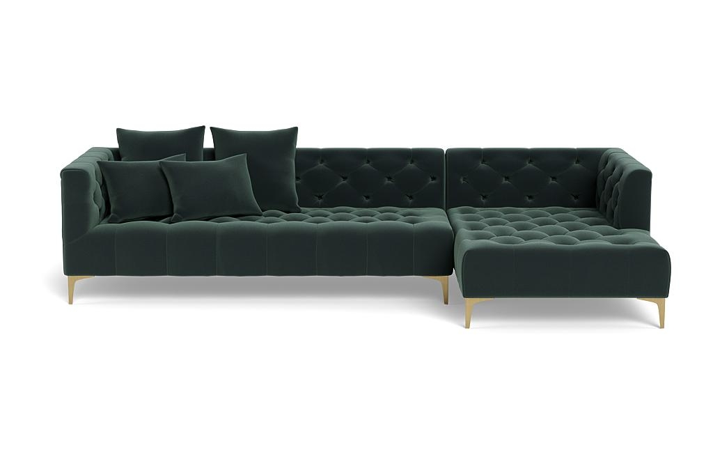 Ms. Chesterfield Sectional Sofa with Right Chaise by Apartment Therapy - Image 0