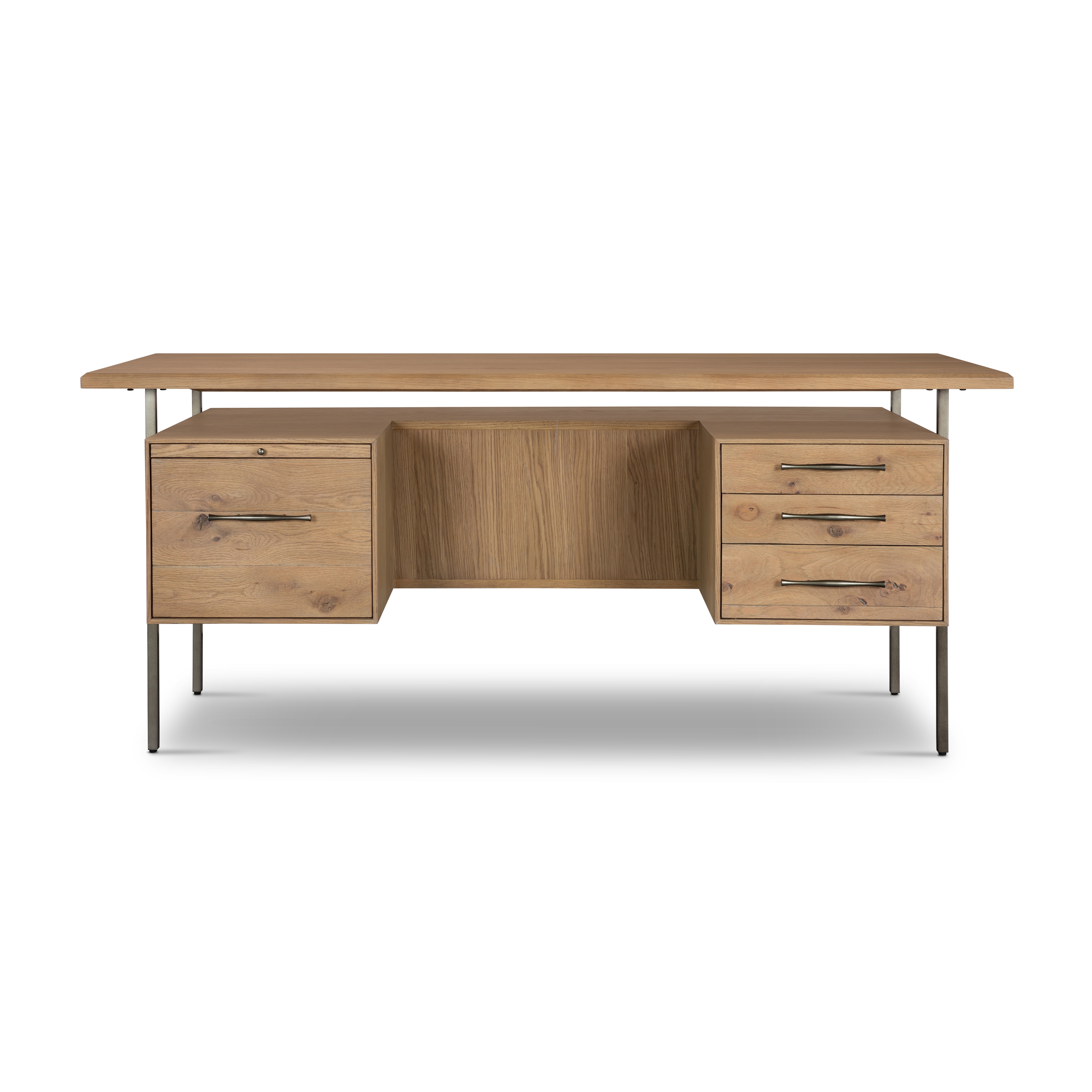 Lauren Desk-Natural Oak Solid - Image 3