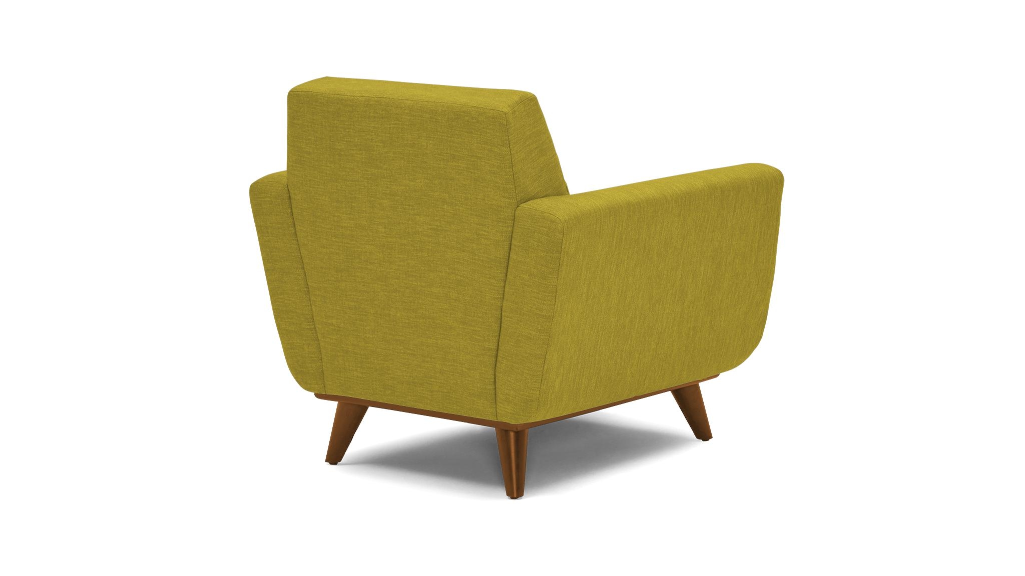 Yellow Hughes Mid Century Modern Apartment Chair - Bloke Goldenrod - Mocha - Image 3